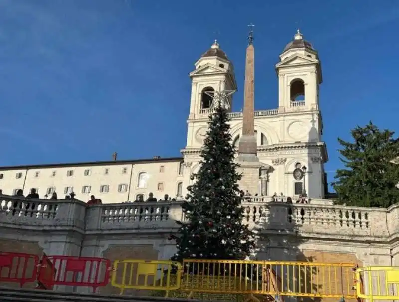 ALBERO D NATALE A PIAZZA DI SPAGNA A MAGGIO   