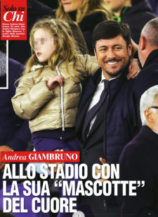 andrea giambruno con la figlia allo stadio foto di chi 3