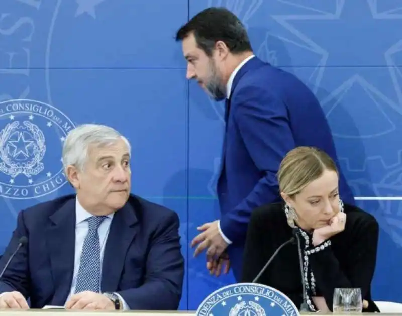 antonio tajani matteo salvini giorgia meloni