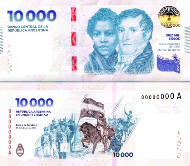 banconota da 10 mila pesos - inflazione in argentina