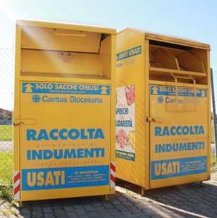 CASSONETTO PER LA RACCOLTA DEGLI ABITI USATI