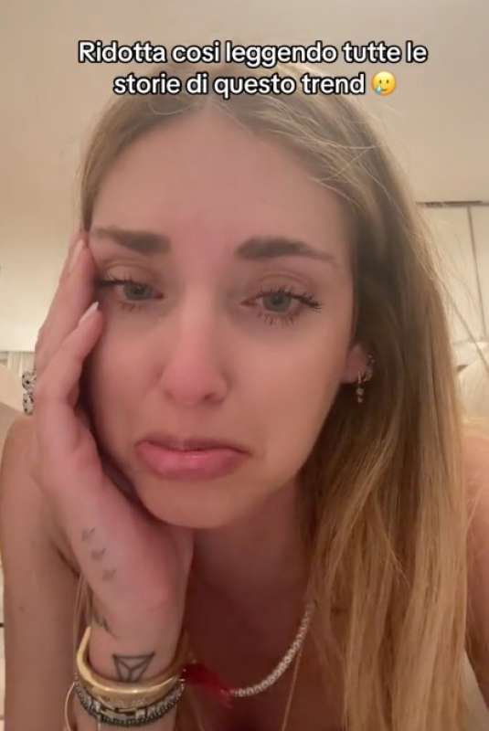 chiara ferragni piange su tiktok 3