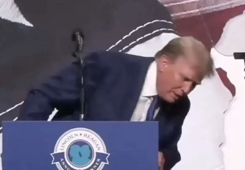 DONALD TRUMP CON PALCO TRABALLANTE IN MINNESOTA 