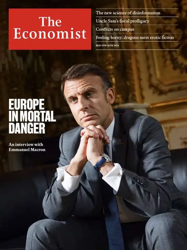 emmanuel macron in copertina su the economist 