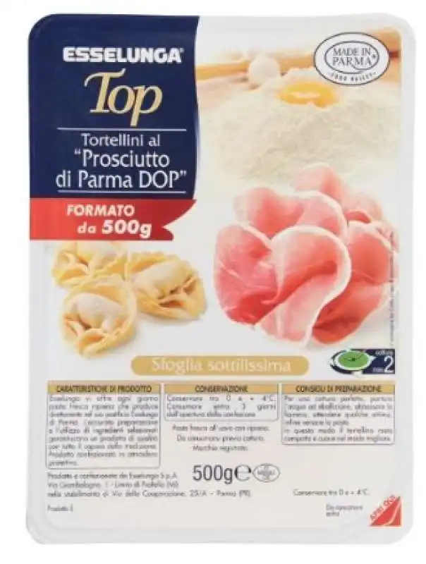 Esselunga Top - Tortellini al prosciutto di Parma Dop