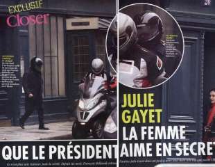 FRANC?OIS HOLLANDE IN SCOOTER CON JULIE GAYET