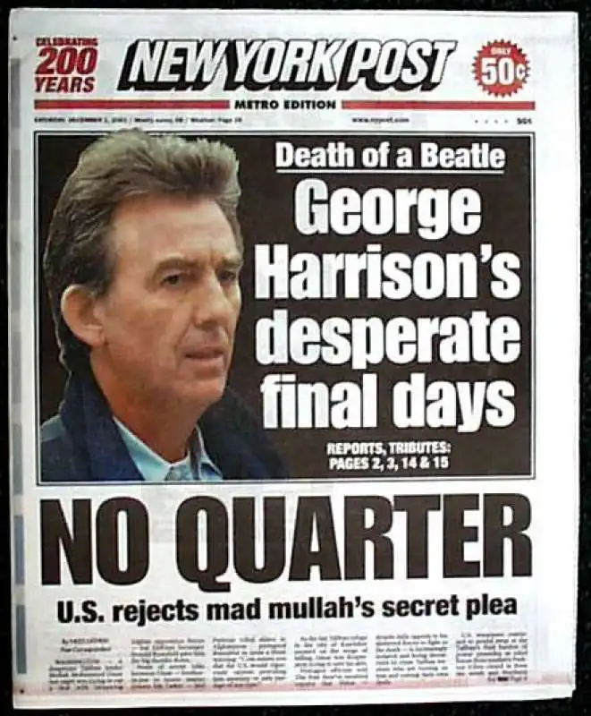 george harrison new york post 2001