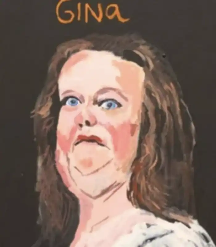 il ritratto di Gina Rinehart realizzato da Vincent Namatjira