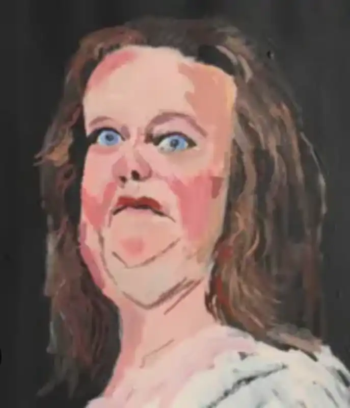 il ritratto di Gina Rinehart realizzato da Vincent Namatjira 