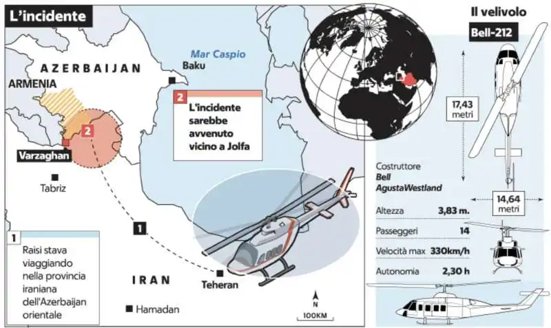 INCIDENTE ALL ELICOTTERO DI EBRAHIM RAISI 