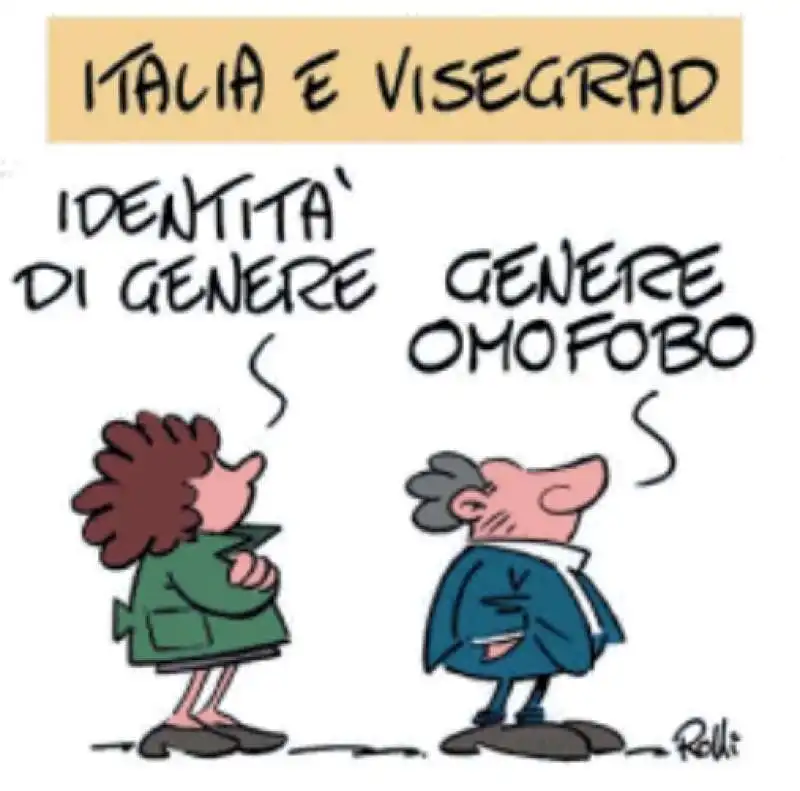 ITALIA E VISEGRAD - VIGNETTA BY ROLLI - IL GIORNALONE - LA STAMPA