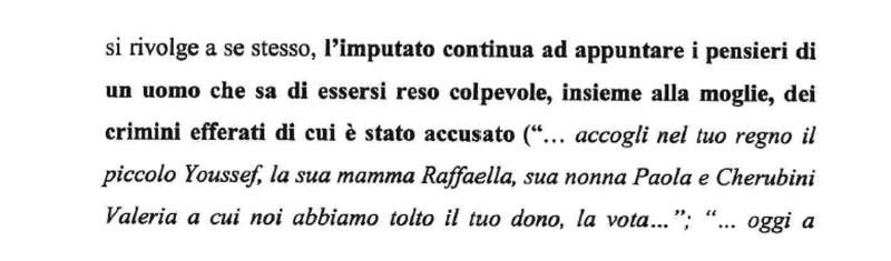 LA CONFESSIONE DI OLINDO ROMANO NELLA BIBBIA.- SENTENZA DI PRIMO GRADO SULLA STRAGE DI ERBA