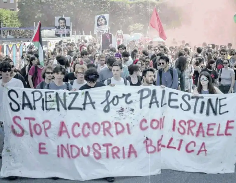 MANIFESTAZIONE PRO PALESTINA ALLA SAPIENZA - 1