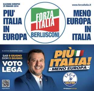 MANIFESTO ELETTORALE DI FORZA ITALIA PER LE ELEZIONI 2014 E QUELLO DELLA LEGA PER LE EUROPEE 2024
