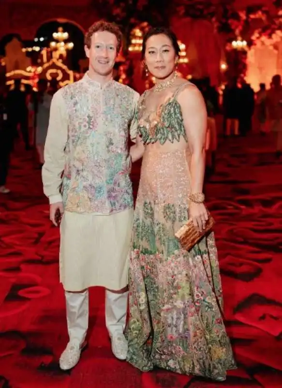 mark zuckerber priscilla chan alla festa pre nozze di anant ambani e  radhika merchant 