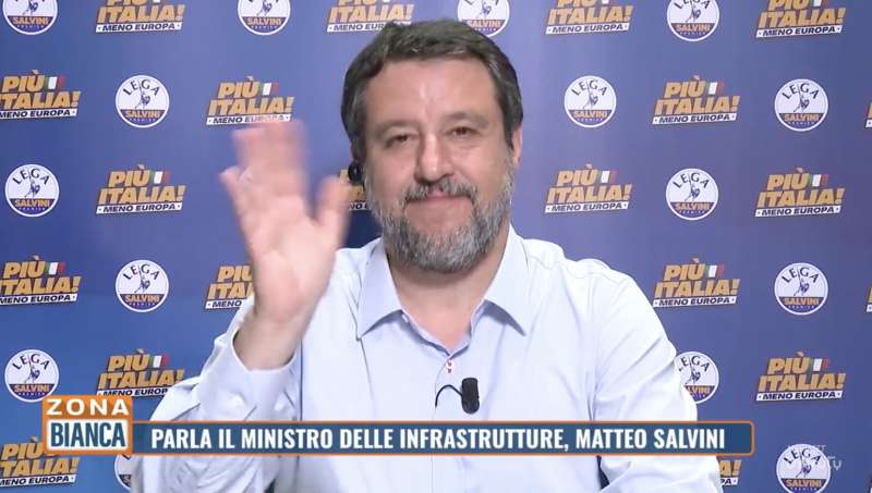 MATTEO SALVINI A ZONA BIANCA