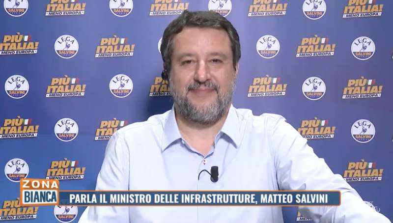 MATTEO SALVINI A ZONA BIANCA