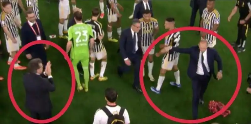 max allegri allontana giuntoli dopo la finale di coppa italia 