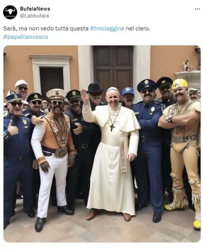 meme su papa francesco e la frociaggine     