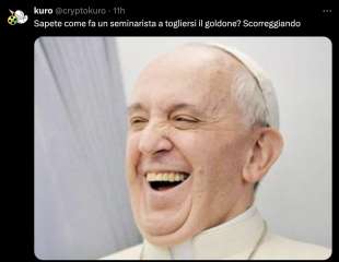meme su papa francesco e la frociaggine 4
