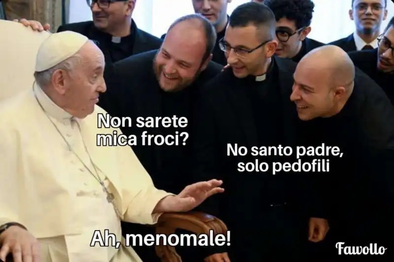 meme su papa francesco e la frociaggine   5