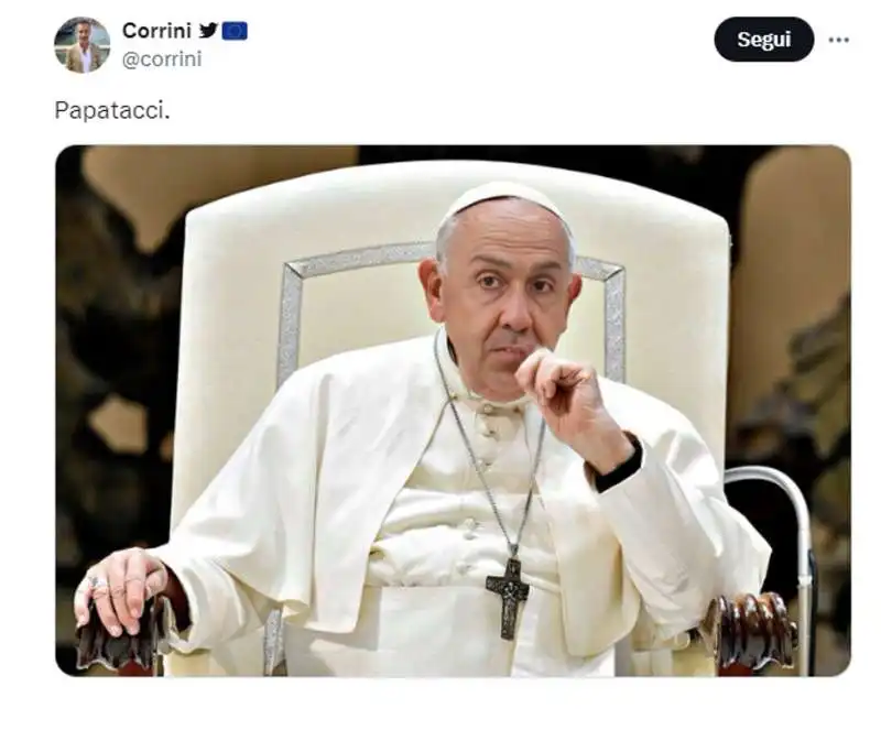 meme su papa francesco, la frociaggine e roberto vannacci    