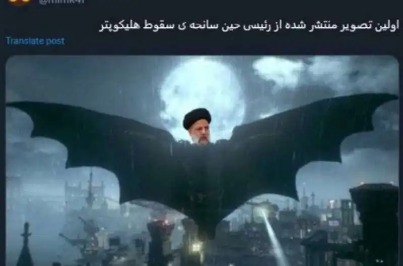 MEME SULLA MORTE DI EBRAHIM RAISI 