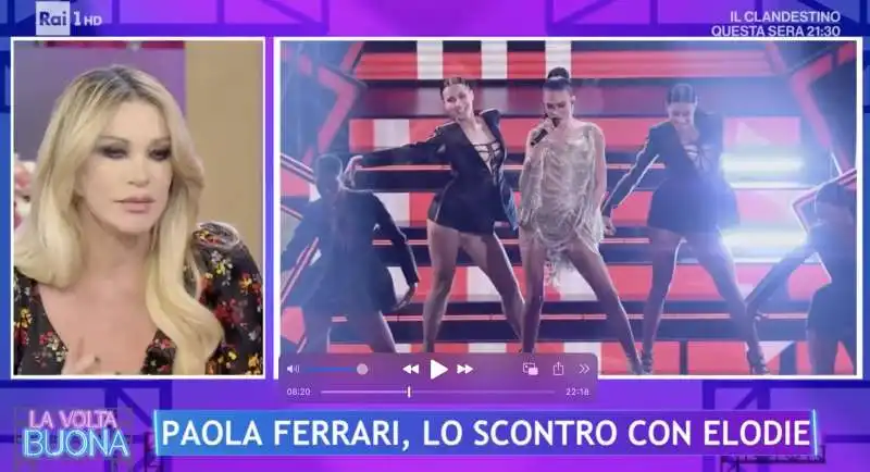 paola ferrari vs elodie   la volta buona 1