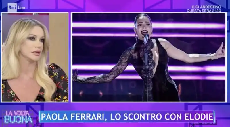 paola ferrari vs elodie   la volta buona