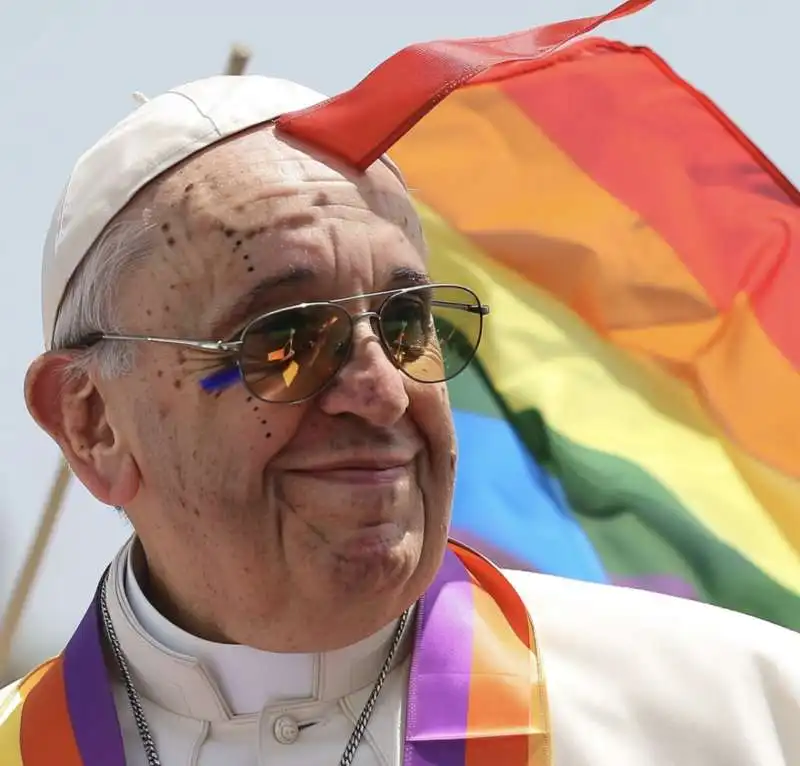 papa francesco al gay pride   immagine creata con l intelligenza artificiale   1