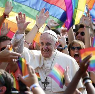 papa francesco al gay pride immagine creata con l intelligenza artificiale 2