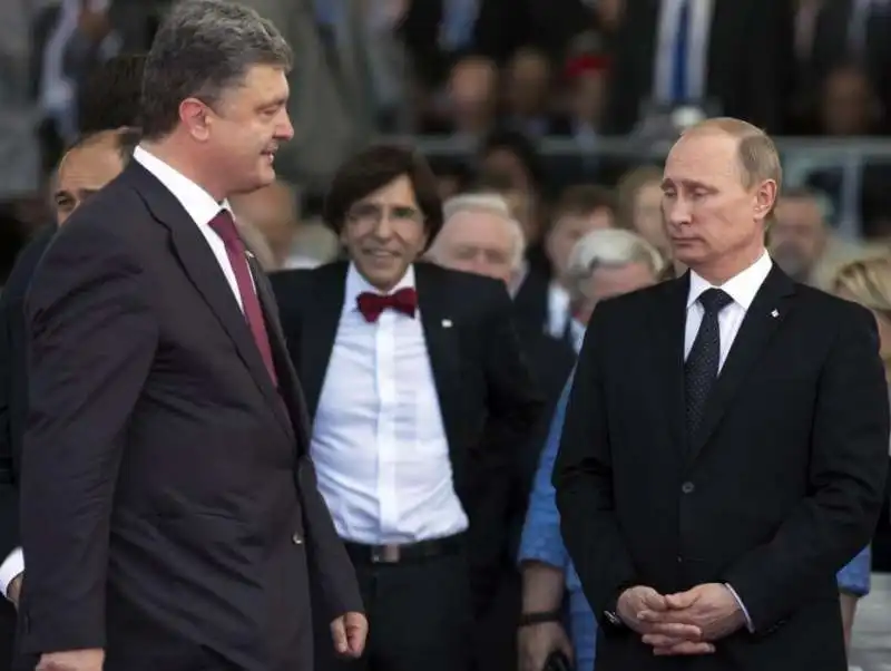 PETRO POROSHENKO E VLADIMIR PUTIN  IN NORMANDIA - 2014  