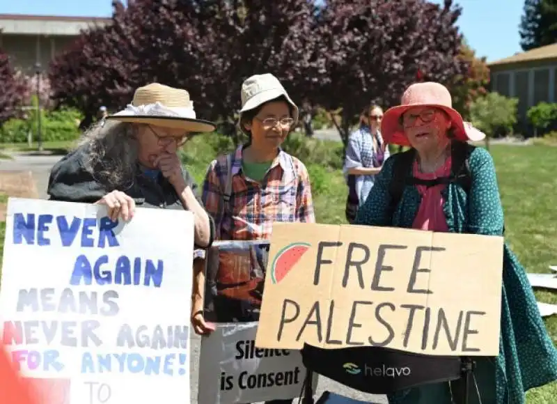 PROTESTE FILO PALESTINESI ALLA SONOMA STATE UNIVERSITY