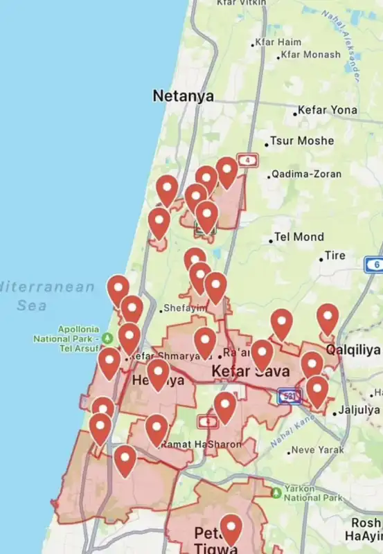 razzi da rafah su tel aviv