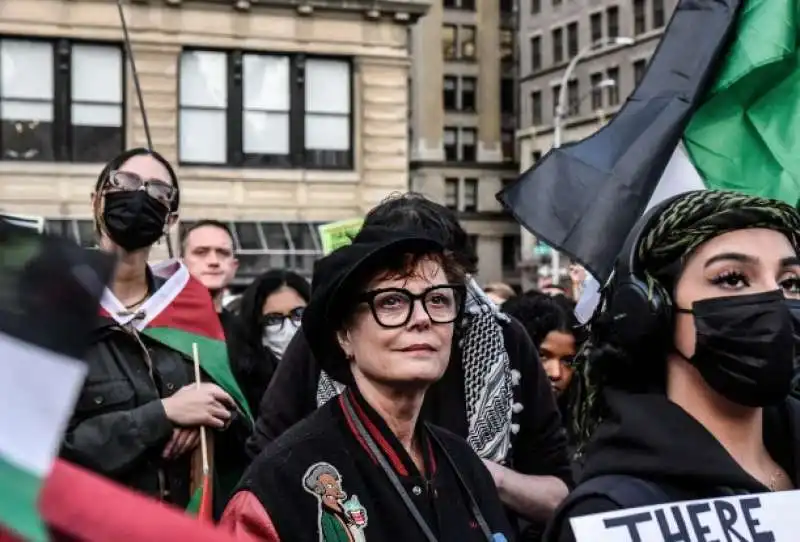 susan sarandon alle proteste pro palestina 2