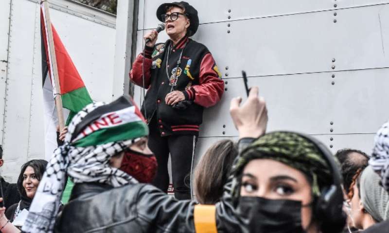 susan sarandon alle proteste pro palestina 3