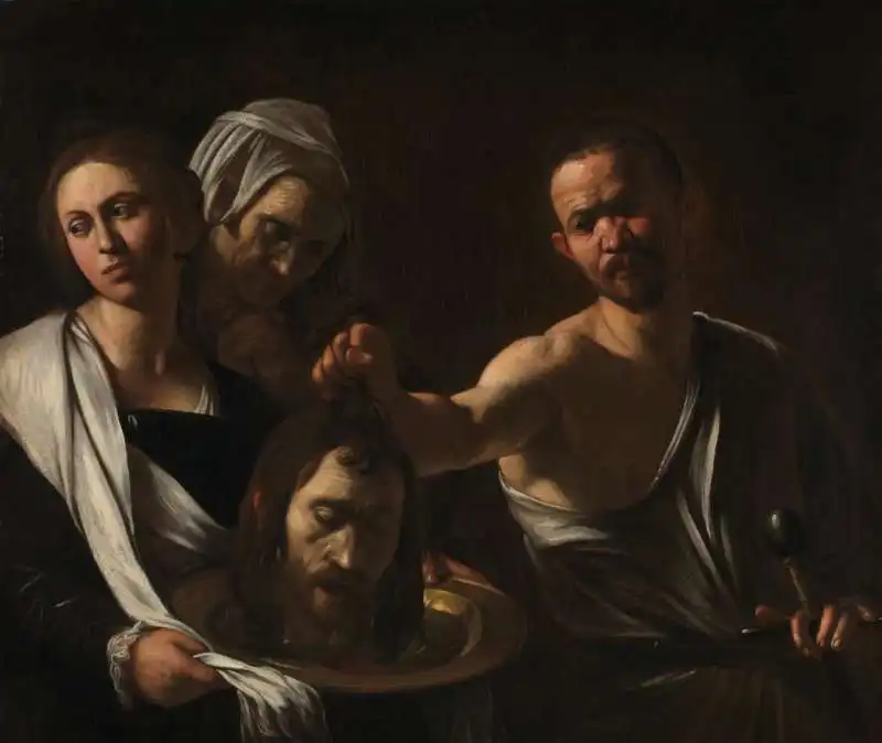 testa del battista presentata a salome   caravaggio