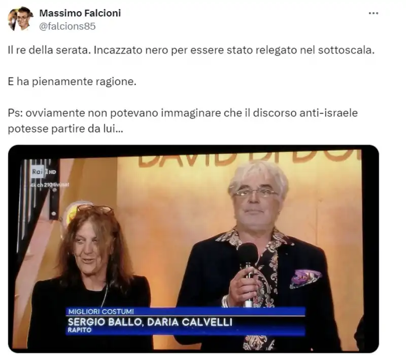 tweet cerimonia david donatello   8