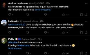 tweet su lilli gruber incazzata con mentana 5