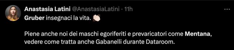 tweet su lilli gruber incazzata con mentana 7