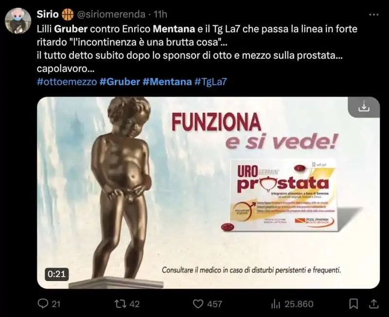 tweet su lilli gruber incazzata con mentana   8