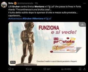 tweet su lilli gruber incazzata con mentana 8