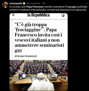 tweet su papa francesco e la frociaggine nei seminari 6