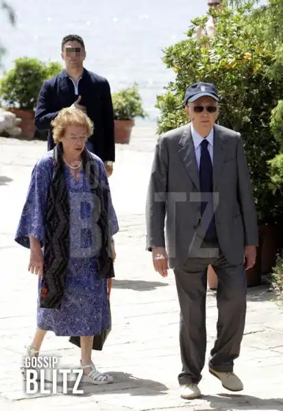 Giorgio e Clio Napolitano all Ultima Spiaggia di Capalbio 