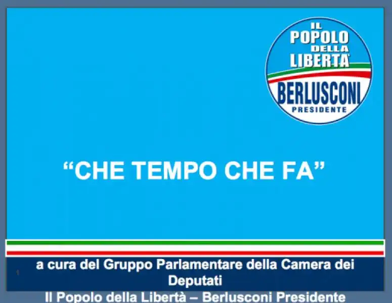 INCHIESTA DI RENATO BRUNETTA SU CHE TEMPO CHE FA 