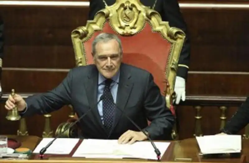 PIERO GRASSO IN AULA AL SENATO 