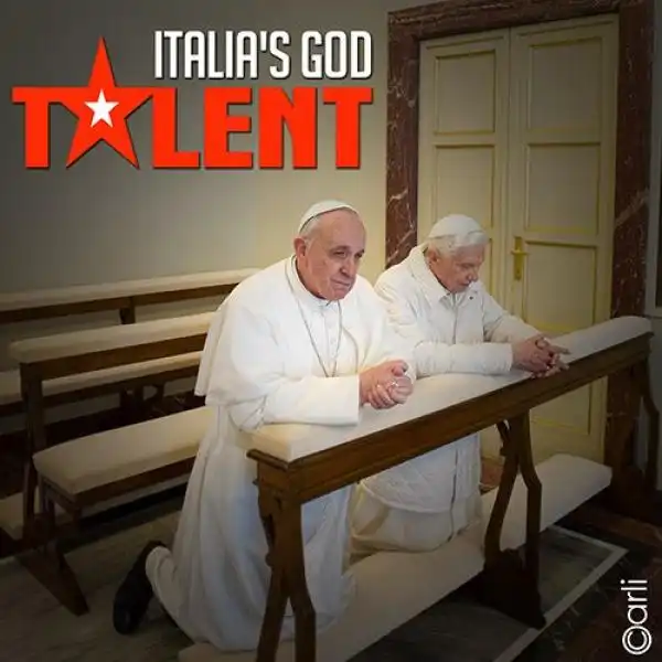 RATZINGER E BERGOGLIO ITALIA S GOD TALENT BY CARLI 