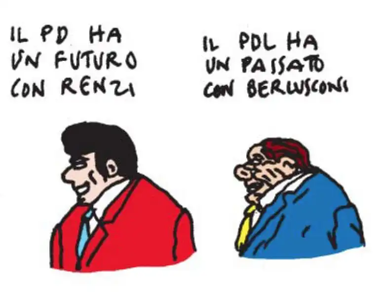 VIGNETTA VINCINO DAL FOGLIO RENZI E BERLUSCONI 