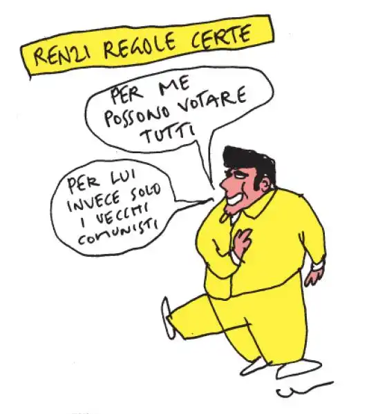 VIGNETTA VINCINO DAL FOGLIO RENZI REGOLE CERTE 