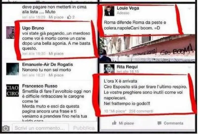 3 tweet e messaggi di odio contro ciro esposito